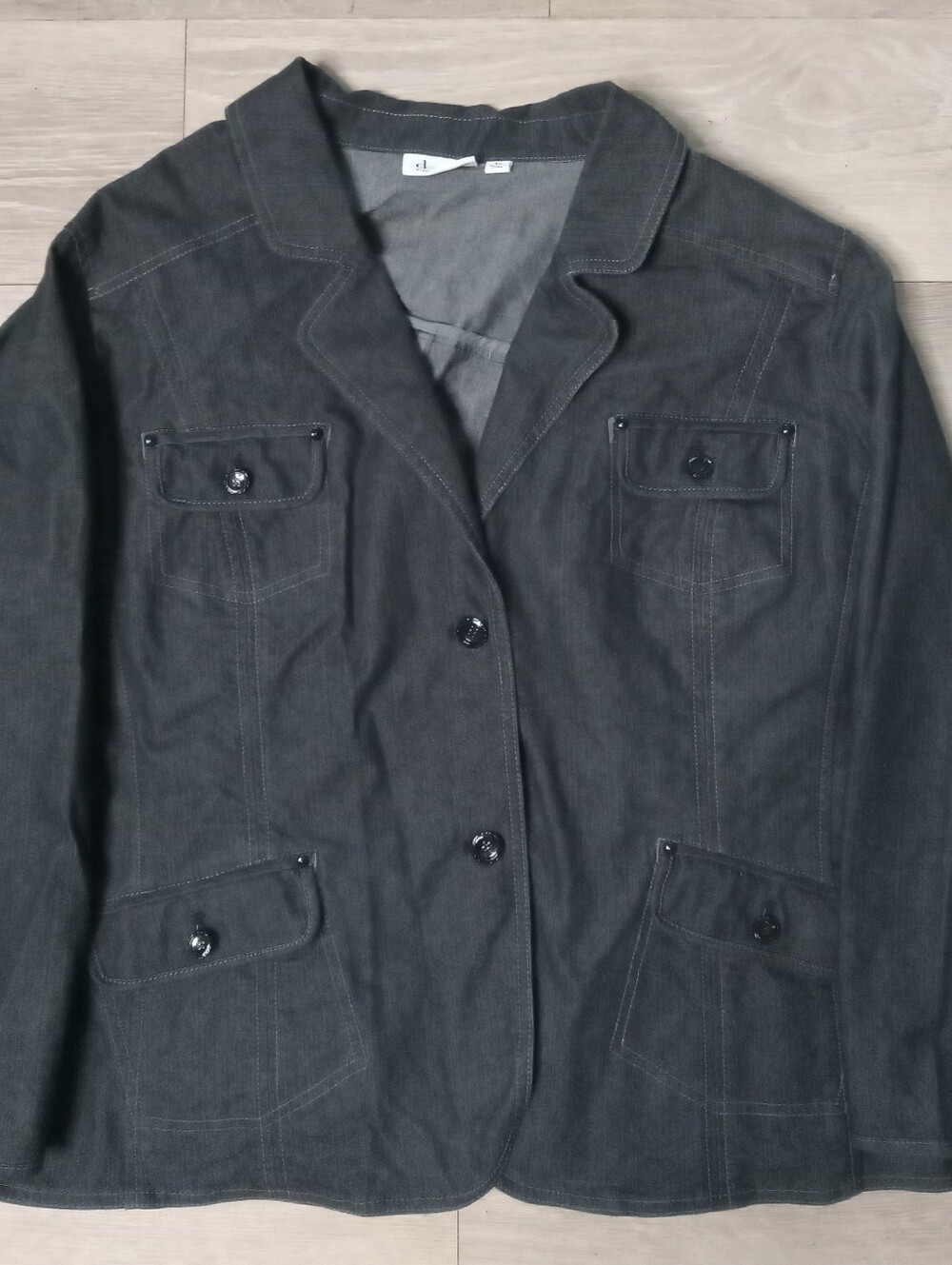 Denim And Company Jacket Dark Blue